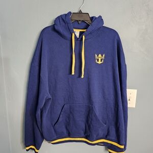Blue and Yellow Hoodie with Crest